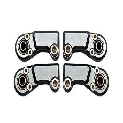 4pc Set Aluminum Clockwise and Anticlockwise Ball Ends for Original Front Steering Tie Rod Axial 1/6 SCX6 4WD AXI105000T1 by GPM (Gray)