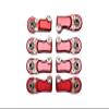 8pc Set Aluminum Clockwise and Anticlockwise Ball Ends for Original Front Link Bar Axial 1/6 SCX6 4WD AXI150000T1 by GPM (red) view 1
