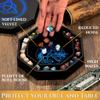 DND Dice Tray - Premium 9 Inch Tray Dungeons and Dragons - Exquisitely Detailed Blue World Tree & Triquetra Design - Perfect Rolling & Box Storage to Protect Your Dice for D&D and RPG view 2
