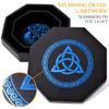 DND Dice Tray - Premium 9 Inch Tray Dungeons and Dragons - Exquisitely Detailed Blue World Tree & Triquetra Design - Perfect Rolling & Box Storage to Protect Your Dice for D&D and RPG view 4