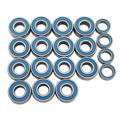 AMOGOT 19Pcs RC Rubber Sealed Ball Bearings Kit for Slash 2WD Stampede Rustler 2WD 1/10 RC Parts