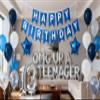 13th Birthday Decorations for Boys Girls, Blues Silver OMG UR A Teenager 13th Birthday Decoration, Happy 13 Birthday Banner Number 13 Balloons, Star Foil Balloons for 13 Years Birthday Boys(13th) view 2