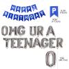 13th Birthday Decorations for Boys Girls, Blues Silver OMG UR A Teenager 13th Birthday Decoration, Happy 13 Birthday Banner Number 13 Balloons, Star Foil Balloons for 13 Years Birthday Boys(13th) view 4