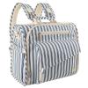 ALLCAMP Diaper Backpack, Waterproof Large Capacity Baby Bag, Multi-Function Nappy Bag with Stroller Hooks, Convertible Tote (Blue Stripe) view 1