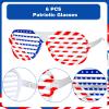 MGparty 12pcs 4th of July Headbands and Glasses for Kids Adults 4th of July Party Favors Supplies Patriotic Accessories Decorations view 3