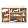 Tender Leaf Toys - Polar Animals - 10 Solid Wood Polar Animals with Shelving Unit - Made for Little Hands, Improve Hand-Eye Coordination for Boys and Girls - Age 3+ view 1