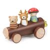 Tender Leaf Toys - Timber Taxi - Wooden Log Shaped Push Vehicle with 3 Removeable Characters - Open-Ended Play Toy, Explore Role-Play and Imagination for Boys and Girls - Age 18m+ view 1