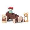 Tender Leaf Toys - Timber Taxi - Wooden Log Shaped Push Vehicle with 3 Removeable Characters - Open-Ended Play Toy, Explore Role-Play and Imagination for Boys and Girls - Age 18m+ view 2