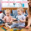 Yookeer 30 Pcs Rhythm Sticks for Kids Bulk 5 Colors Wooden Lummi Sticks Music Toys Percussion Instruments for Kids Toddler Present, Girls Boys Classroom Play Music Learning(20 cm/ 8 Inches) view 4