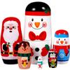 Ciieeo 6pcs Russian Nesting Dolls Matryoshka Stacking Nested Set Wooden Matryoshka Dolls for Kids Christmas Handmade Nesting Dolls Russian Dolls for Birthday view 1