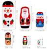 Ciieeo 6pcs Russian Nesting Dolls Matryoshka Stacking Nested Set Wooden Matryoshka Dolls for Kids Christmas Handmade Nesting Dolls Russian Dolls for Birthday view 3