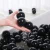 PlayMaty Play Ball Pool Pit Balls - 2.36inches Phthalate&BPA Free Plastic Ocean Balls for Kids Toddlers and Babys for Playhouse Play Tent Playpen Pool Party Decoration Pack of 70 (Black) view 2
