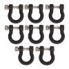 AMOGOT 8Pcs RC Trailer Tow Shackles for 1/10 RC Crawler TRX4 Axial SCX10 90046 Metal D Ring Lock Buckle Tow Rings Truck RC Decor Parts (Black) view 1
