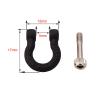 AMOGOT 8Pcs RC Trailer Tow Shackles for 1/10 RC Crawler TRX4 Axial SCX10 90046 Metal D Ring Lock Buckle Tow Rings Truck RC Decor Parts (Black) view 2