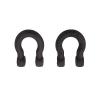 AMOGOT 8Pcs RC Trailer Tow Shackles for 1/10 RC Crawler TRX4 Axial SCX10 90046 Metal D Ring Lock Buckle Tow Rings Truck RC Decor Parts (Black) view 3