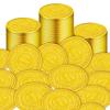 SpinLaLa 100 Count Plastic Gold Coins Set, Pirate Treasure Gold Play Coins for Party Theme Props Decorations, Lucky Draw Games Treasure Hunt view 3