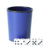SASHUN ZX Leather PU Dice Cup Party Board Game Bar KTV Entertainment Dice Box with Dices T302 (Color : BL) view 1