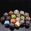 ZX Dragon Scale Metal Polyhedral Dice Set D20 D12 D% D10 D8 D6 D4 for Table Games TRPG DND T302 (Color : DS10) view 4
