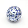 ZX Metal 60 Sided Polyhedral Dice with Velvet Pouch for Tabletop Games DND MTG Math Teaching T302 (Color : Silver w Blue Ink) view 1