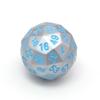 SASHUN ZX Metal 60 Sided Polyhedral Dice with Velvet Pouch for Tabletop Games DND MTG Math Teaching T302 (Color : Light Blue Ink) view 1