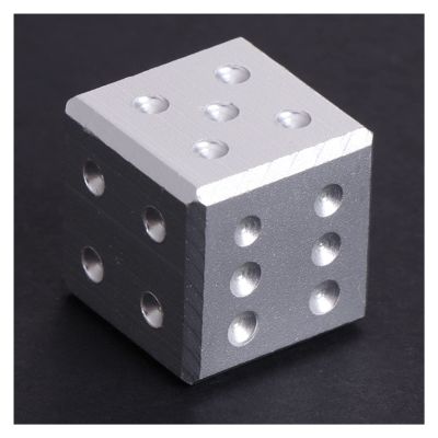 ZX Gold Silver Aluminum Metal Dice Club Bar Drinking Playing Game Tool 16X16X16mm T302 (Color : Silver)