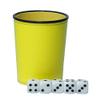 SASHUN ZX Leather PU Dice Cup Party Board Game Bar KTV Entertainment Dice Box with Dices T302 (Color : Y) view 1