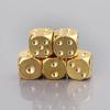 ZX 6pcs 13mm Copper Dice Polished Solid Home Decor Brass Dice Bar Supplies Game Tool Copper Metal Dice Copper Game Supplie T302 view 1