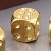 ZX 6pcs 13mm Copper Dice Polished Solid Home Decor Brass Dice Bar Supplies Game Tool Copper Metal Dice Copper Game Supplie T302 view 4