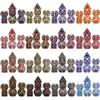 ZX Metal Polyhedral Dice Set for Tabletop Games DND D4 D6 D8 D10 D% D12 D20 Math Games T302 (Color : Red with Rainbow) view 3