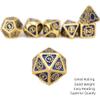 ZX Metal Polyhedral Dice Set for Tabletop Games DND D4 D6 D8 D10 D% D12 D20 Math Games T302 (Color : Red with Rainbow) view 4