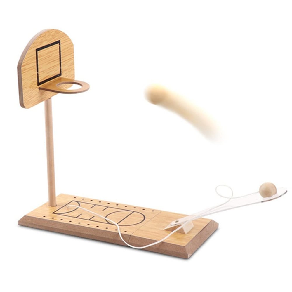 AZERISSO Wooden Basketball Toys Mini Game Basketball Table Toys