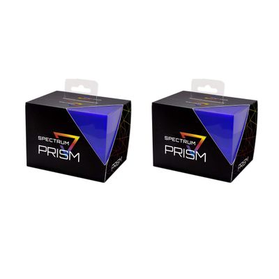 BCW Spectrum Prism Deck Case - Cobalt Blue - 2 ct | Secure Snap Closure Card Deck Case | Fits 100 Double-Sleeved Cards | Trading Card Deck Storage Ideal for Magic the Gathering, Pokemon, and More