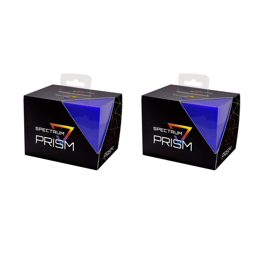 BCW Spectrum Prism Deck Case - Cobalt Blue - 2 ct | Secure Snap Closure Card Deck Case | Fits 100 Double-Sleeved Cards | Trading Card Deck Storage Ideal for Magic the Gathering, Pokemon, and More