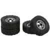 Dilwe RC Wheels and Tires RC Accessories, 4WD Rubber Tires Aluminum Alloy Wheel Hub RC Car Tires for WPL C14 C24 B14 B24 B16 B36 1/16 RC Car Upgrade Part (Silver) view 1