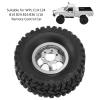 Dilwe RC Wheels and Tires RC Accessories, 4WD Rubber Tires Aluminum Alloy Wheel Hub RC Car Tires for WPL C14 C24 B14 B24 B16 B36 1/16 RC Car Upgrade Part (Silver) view 2