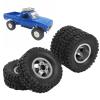 Dilwe RC Wheels and Tires RC Accessories, 4WD Rubber Tires Aluminum Alloy Wheel Hub RC Car Tires for WPL C14 C24 B14 B24 B16 B36 1/16 RC Car Upgrade Part (Silver) view 3