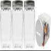 Mczxon Small Coin Bank Jars 4-Pack, 16oz Clear Plastic Coin Money Tip Coin Mason Jars with Silver Slotted Lids, Small Transparent Plastic Coin Money Piggy Banks Jars for Adults Teens Kids Girls Boys view 1