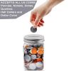 Mczxon Small Coin Bank Jars 4-Pack, 16oz Clear Plastic Coin Money Tip Coin Mason Jars with Silver Slotted Lids, Small Transparent Plastic Coin Money Piggy Banks Jars for Adults Teens Kids Girls Boys view 3