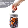 Mczxon Small Clear Plastic Coin Bank Jars 4-Pack, 16oz with Silver Slotted Lids, Transparent Coin Money Piggy Banks for Adults Teens Kids view 3