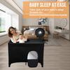 Blackout Crib Canopy Cover Stretchy Breathable Travel Netting Tent and Shade Stretch Up to 40"30" for Indoor and Outdoor Children's Sleep Safety (Black) view 2