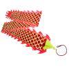 DSJUGGLING 3D Dragon Poi with 340g Weighted Ball & 1.1 Meters Swing Rope - Silk Flowy Shaking & Flinging Chinese Golden Dragon Ribbon Streamer + Travel Bag! (8 Meters (26.2 FT), Golden Red Dragon) view 2