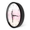 Timethink Ballet Girl Princess Pink Metal Frame Wall Clock, Quiet Sweep Quartz Baby Girl Dancing Black Aluminum Frame Wall Clock with Ballerina Moving Leg for Living Room Girl Bedroom Dance room Decor view 4