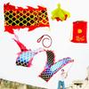 3D Dragon Poi with 340g Weighted Ball & 1.1 Meters Swing Rope - Silk Flowy Shaking & Flinging Chinese Golden Dragon Ribbon Streamer + Travel Carry Bag! (8 Meters (26.2 FT), Golden Blue Dragon) view 2