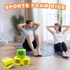 Qidiwin Exercise Foam Dices with Storage Bag-Workout Dice Six-Sided Fitness Dice, Perfect Exercise & Fitness Accessories for Home Workout Group Fitness & Exercise Classes view 2