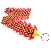 DSJUGGLING 3D Dragon Poi with 340g Weighted Ball & 1.1 Meters Swing Rope - Silk Flowy Shaking & Flinging Chinese Golden Dragon Ribbon Streamer + Travel Bag! (10 Meters (32.8FT), Golden Red Dragon) view 1