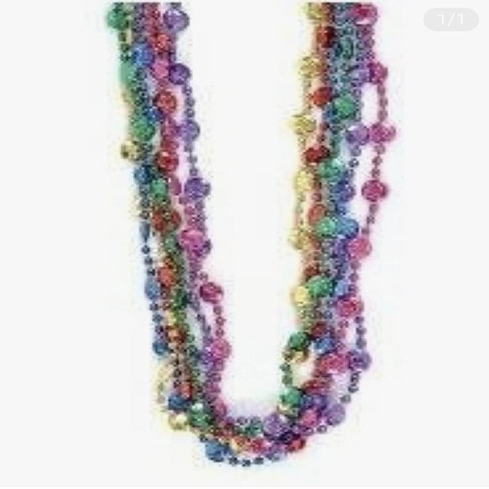 24 Smile Beads Mardi Gras Jewels Party Favors Birthday Gift Bags Pirate Treasure Pretend Play Costume Jewelry