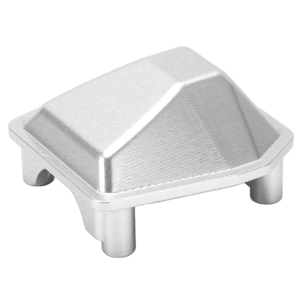Dilwe Axle Diff Cover, Axle Differential Cover Aluminum Alloy Differential Case for Axial Scx6 AXI05000 1/6 RC Crawler Car, Front Rear Housing Cover RC Accessories(Silver)