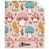 Atthadassi Cute Mushroom Head Custom Personalised Baby Blankets, Fleece Blankets 120"x90" with Names view 1