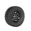 LAFEINA 78mm RC Tyre and Wheel Set, 1.55 inch Beadlock Alloy Rim and Tire for 1:10 RC Crawler Car Tamiya CC01 CC02 LC70 MST JIMNY AX90069 D90 TF2 (A Black) view 2