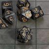CiaraQ DND Polyhedral Dice Set with a Black Dice Bag for D&D RPG MTG Role Playing Table Games view 4